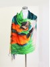 Parrot Oil Painting Design Fashion Scarf W/ Fringes